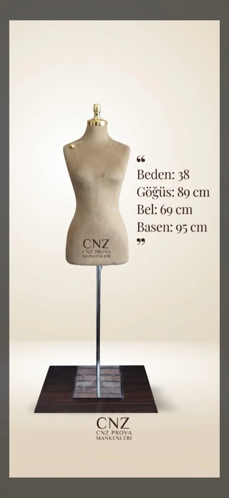 CNZ metal standlı terzi mankeni